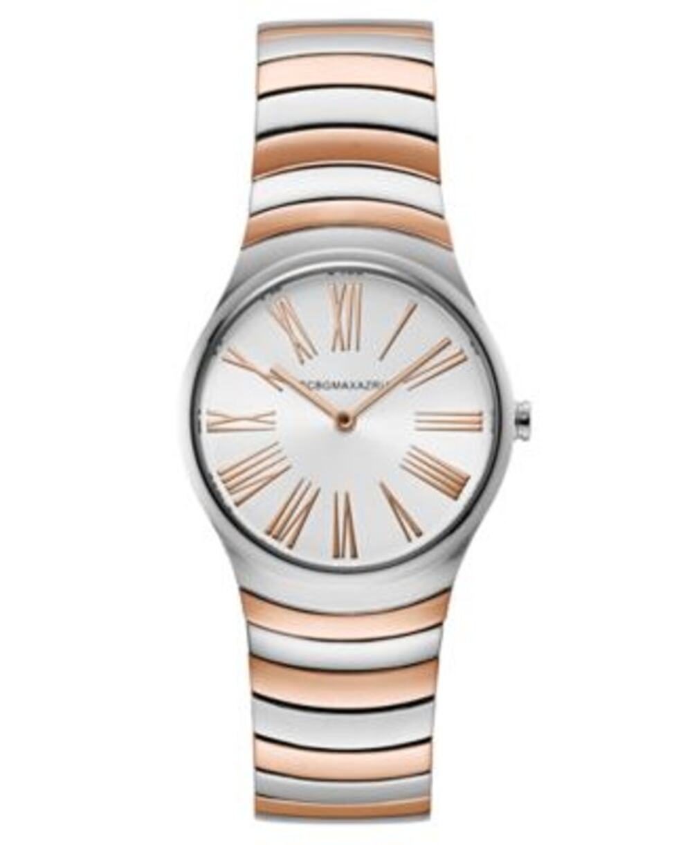 BCBGMAXAZRIA Ladies Round Silver Stainless Steel Bracelet Watch, 33mm